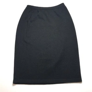Dana Buchman Dresses Skirt Womens Large Black Pull On Ribbed Knit Wool Blend USA - Picture 1 of 15