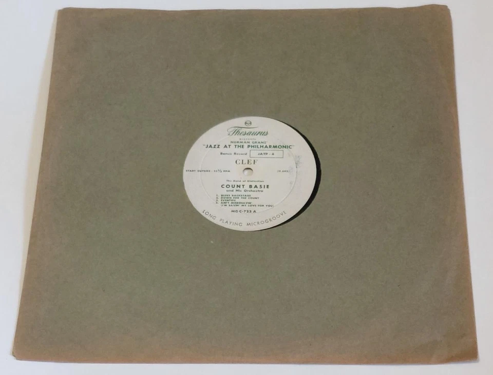 1956 Count Basie Clef Radio Station Promo First Pressing Vinyl LP MG C 722 A - Image 1 of 1