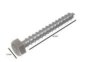 Hex Head Coach Carriage Screws Bzp M10 10mm By 75mm Pack Of 10 - Picture 1 of 1