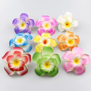 5/100p Multicolor Flower Head Hairclip Wedding Party Decor Foam Frangipani - Picture 1 of 24
