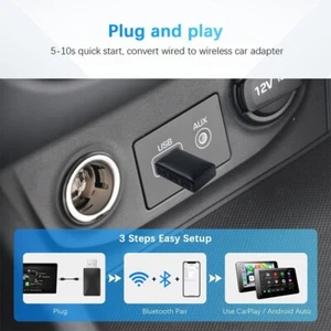 10 Stück Andorid Auto CarPlay 2-in-1 Wireless Adapter Plug&Play WIFI 6.0 FCC UL - Bild 1 von 9