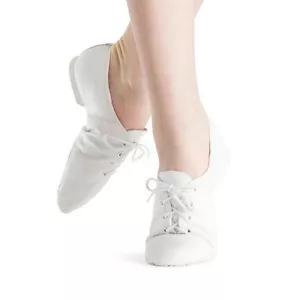 Bloch S0443L White Adult 4M (Fits Child 1.5) Split Sole Jazz Shoe Slightly Faded - Picture 1 of 1