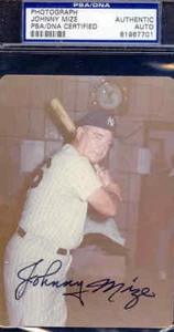 Johnny Mize Signed Photo Psa/dna Certified Autograph - Picture 1 of 1