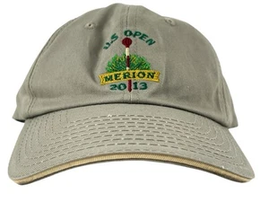 US Open Merion 2013 Hat Cap Strap Back Adjustable Golf USGA One Size Beige - Picture 1 of 7