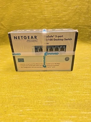 NETGEAR Prosafe 5-Port 10/100 Mbps Fast Ethernet Switch FS105#8 - Bild 1 von 3