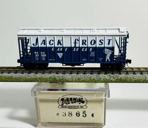 N SCALE ATLAS 3865 JACK FROST CANE SUGAR AIRSLIDE COVERED HOPPER WITH MTL TRUCKS - Picture 1 of 1