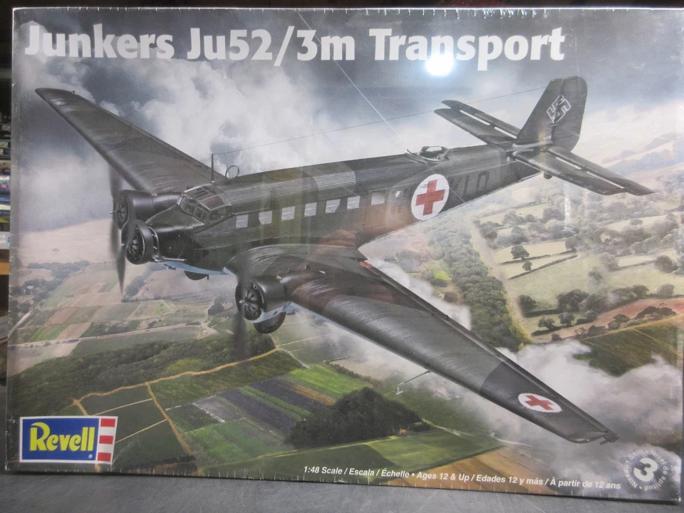 REVELL 1/48 JUNKERS Ju52/3m TRANSPORT  #85-5624 factory sealed - Image 1 of 1