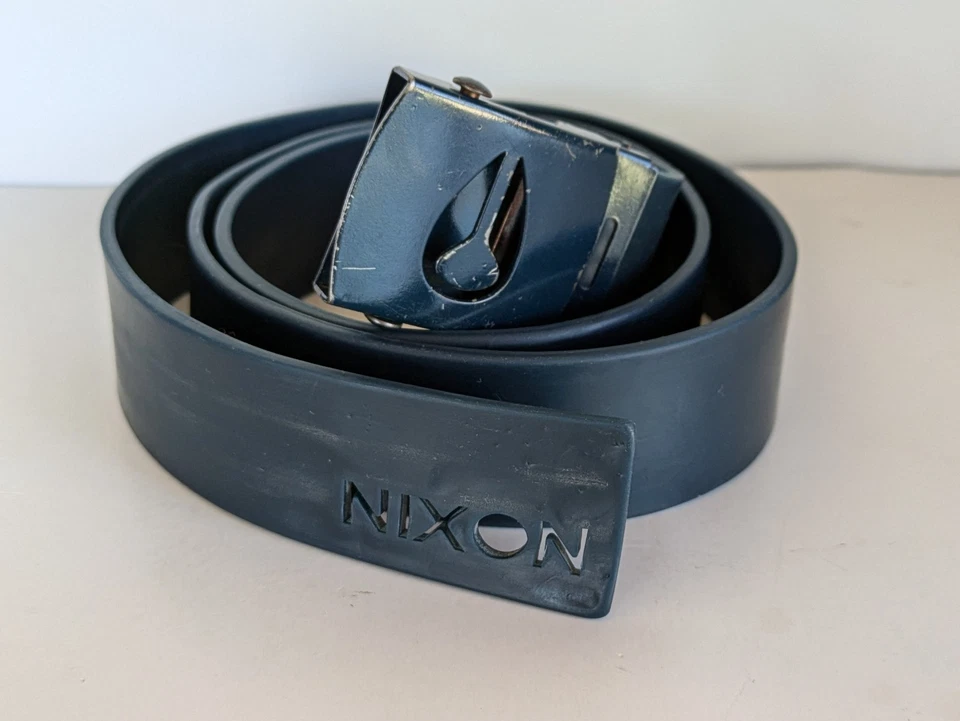Cinturón Nixon All-In Para Hombres 36 Azul Marino Hebilla Extraíble 100% TPE Corte A Talla Raro Foto 1 de 4