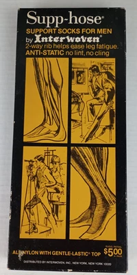 De colección Nuevo En Caja Soporta Manguera Calcetines Hombres Entrelazados Antiestáticos Sin Pelusa Foto 1 de 4