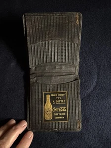 COCA COLA FRÜHE 1900er braune LEDER GELDBÖRSE SELTEN! ts - Bild 1 von 11