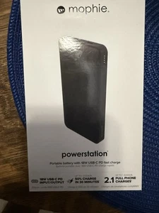 Mophie Powerstation 10000 mAh Phone Charger - BLKPremium Fabric Finish FREE SHIP - Photo 1 sur 10