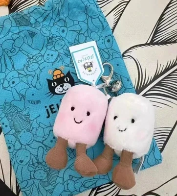 Jc Jelly Peluche Gato Llavero Dos Tonos Algodón Caramelo Bolsa Colgante Lindo Juguete Suave Regalo Foto 1 de 4