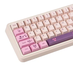 134 Keys Pink Purple Keycaps, PBT Custom Key caps Cherry Profile Japanese Key... - Picture 1 of 9