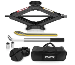 Car Jack 2.5 Ton/5512 lbs Universal Scissor Jack With Rubber Pad, Portable Tire - Bild 1 von 7