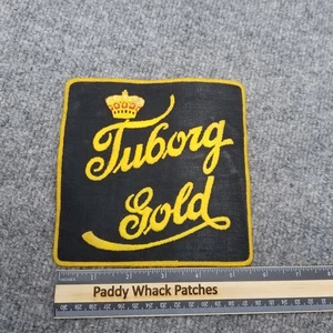 Vintage Tuborg Gold Beer Patch Large Jacket Vest Back Work Uniform AC2b - Picture 1 of 2