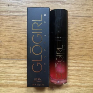 GloGirl Cosmetics Lip Oil LITERALLY Rose Pink Full Size .236oz 7mL New In Box - Picture 1 of 4