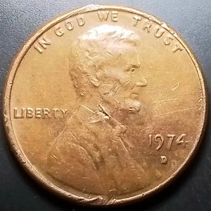 (Nov25) 1974 D Error Doubling On The Obverse Liberty, IN GOD WE TRUST - Picture 1 of 7