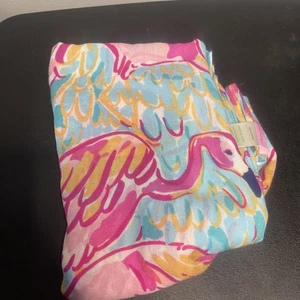 Lilly Pulitzer Flamingo Infinity Scarf 36”x27” Pre Owned excellent Condition - Picture 1 of 3