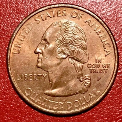 2001 WASHINGTON QUARTER VERMONT MISSING OBVERSE CLAD ERROR - Image 1 of 2