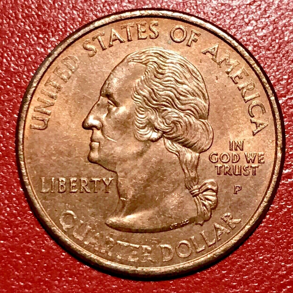 2001 WASHINGTON QUARTER VERMONT MISSING OBVERSE CLAD ERROR - Image 1 of 2