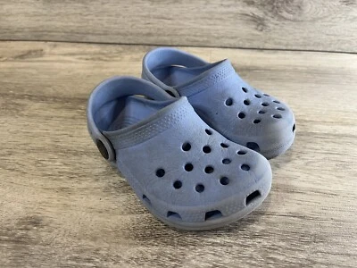 Crocs C8 C9 Niños Icónico Azul Clásico Zueco Zuecos Sandalias Juvenil Crocband Sin Cordones Foto 1 de 4