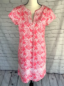 NEW Vineyard Vines Pink Coral Starfish Print Dress Linen Cotton Embroidered 2 - Picture 1 of 23