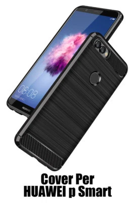 custodia cover case Per Huawei p smart (2019) SLIM Nero morbido TPU Silicone - Immagine 1 di 2