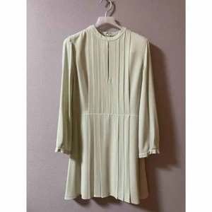 Christian Dior 2017 Silk Pleats Outline Dress US6 Green Made in France 202502R - Picture 1 of 8