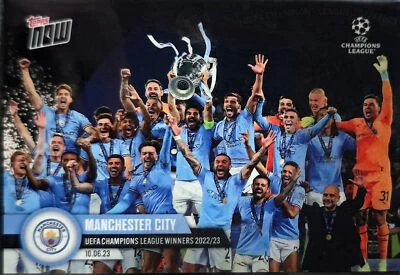 2022-23 Topps NOW UEFA #117 Manchester City Team - Image 1 of 2