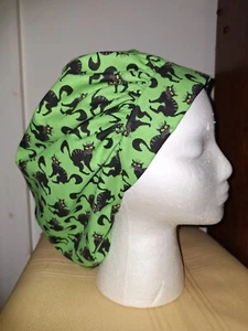 Scary Cats Medical Surgical Bouffant Scrub Hat SIZES S,M,L - Picture 1 of 2
