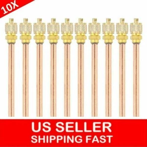 10X Service/Access Valve 1/4" SAE *1/4" OD *2.75" Stem Core Refrigeration Set - Picture 1 of 12