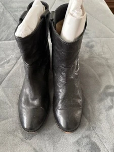 Frye Anna Shortie Stiefel Damen 7,5 schwarz Leder lässig Knöchel 3471055 sehr guter Zustand - Bild 1 von 6