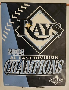 Tampa Bay Rays MLB Baseball 27" x 37" Banner Flagge Wincraft AL East Champions - Bild 1 von 2