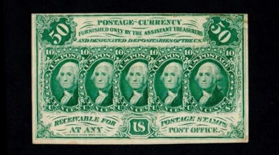 50 Cents First Issue Fractional Currency Almost Uncirculated Free Shipping (H93) - Image 1 of 2