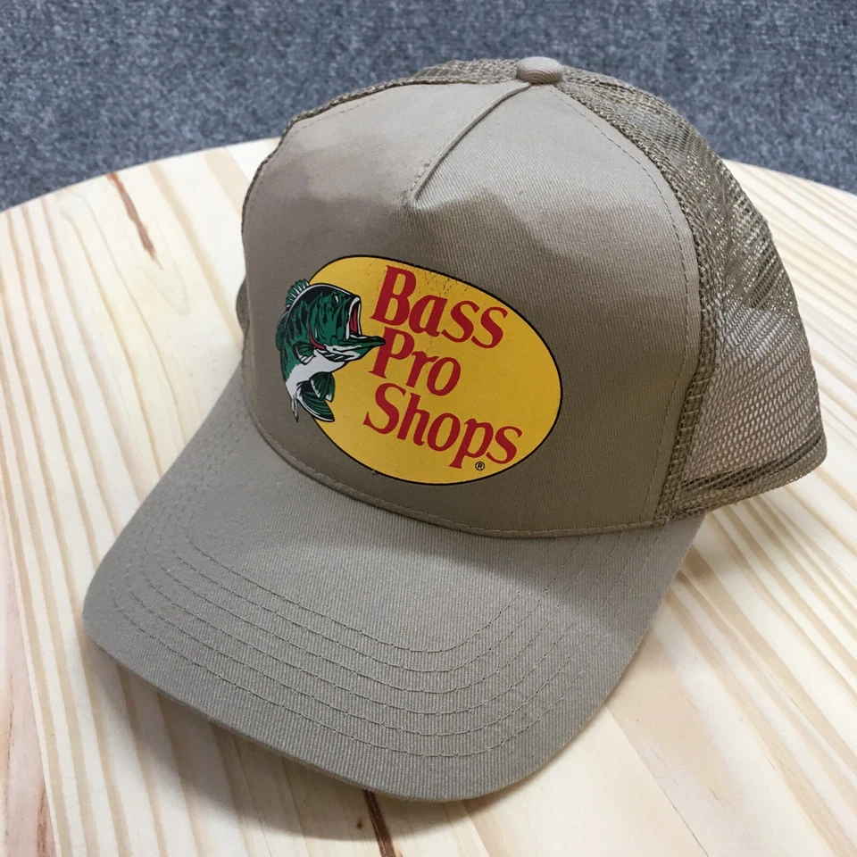 Sombrero de camionero Bass Pro Shops para hombre beige OS ala curva ajustable logotipo bordado Foto 1 de 4