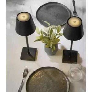 Mikasa Touch Control Rechargeable LED Lamps, Set of 2, Black - Picture 1 of 3