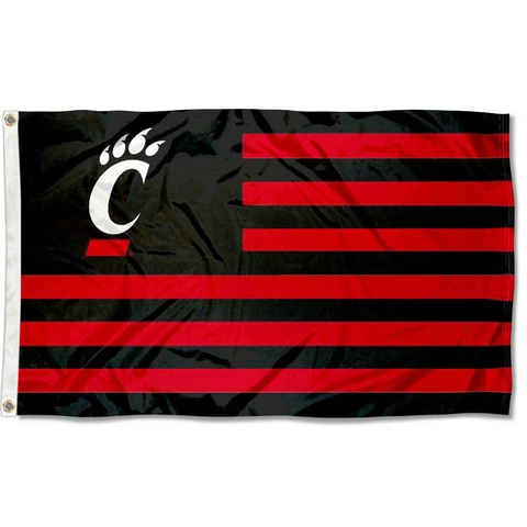 University of Cincinnati Bearcats Stars and Stripes Nation USA Flag Cover