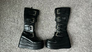 Las mejores ofertas en Botas negras de plataforma para mujeres | eBay