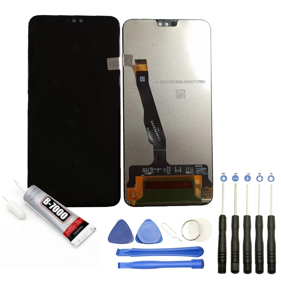 VITRE TACTILE+ ECRAN LCD POUR HUAWEI HONOR 8X 6.5" BLEU + OUTILS + COLLE - Photo 1/1