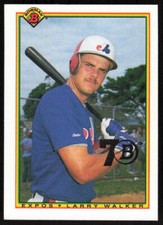 1990 Bowman  #117 Larry Walker 70th Stamped Buyback  RC