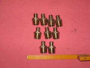 Menge 9 Messing Schlauchverschraubung, Adapter, 1/2" NPTF Außengewinde x 3/8 Schlauch ID Stachel - Bild 1 von 4