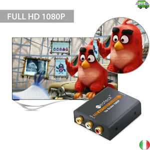 Convertitore da Composito a HDMI Adattatore da AV a HDMI 1080P 3RCA per TV PC - Foto 1 di 11