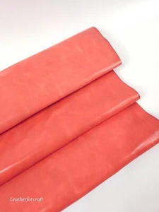 Coral Ciclone Hot Pull Up Semi Shine Leather - Picture 1 of 3
