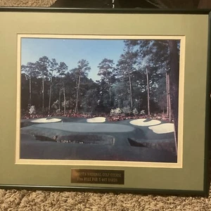 Vintage Masters Augusta National Golf Picture 13TH Hole Matted And Framed 12x15 - Picture 1 of 12