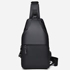 Versatile Sling Chest Bag, Waterproof Nylon with USB Charging & Earphone Port