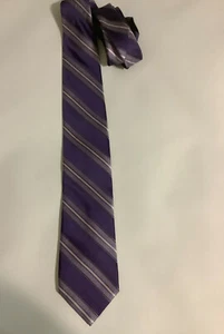 Michael Kors Men's Lavender Purple Pin Striped 100% Slick Necktie 59 inches - Picture 1 of 4