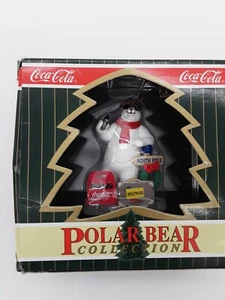 1996 Coca-Cola Polar Bear Ornament New In Box Showing Some Shelf Wear On Box - Picture 1 of 2