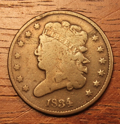 1834 Half Cent .................................Lot 4991 Cover