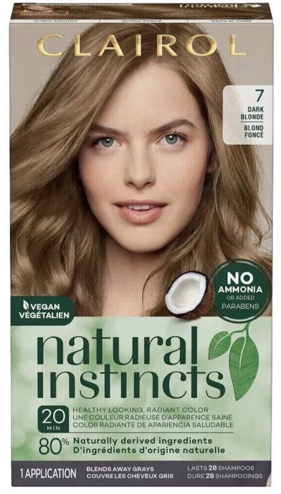  Clairol Natural Instincts Vegan Semi-Permanent Hair Color #7 Dark Blonde - Image 1 of 1