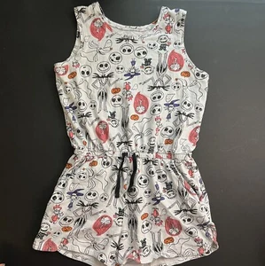 Spotted Zebra Nightmare Before Christmas Romper Girls Size 14/16 - Picture 1 of 5